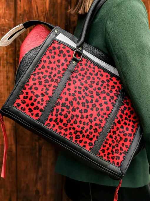 LeRive Droite - L - Léopard - Noir / Rouge